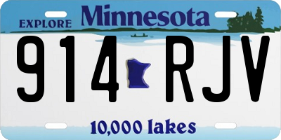 MN license plate 914RJV