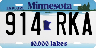 MN license plate 914RKA