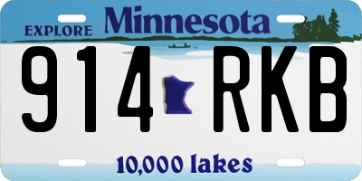 MN license plate 914RKB