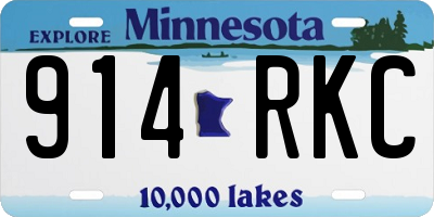 MN license plate 914RKC