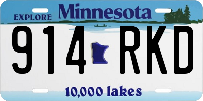 MN license plate 914RKD