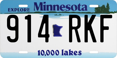 MN license plate 914RKF