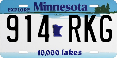 MN license plate 914RKG