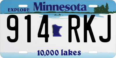 MN license plate 914RKJ