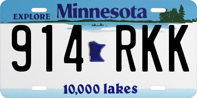 MN license plate 914RKK