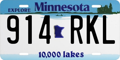 MN license plate 914RKL