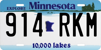 MN license plate 914RKM
