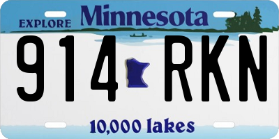 MN license plate 914RKN