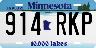 MN license plate 914RKP