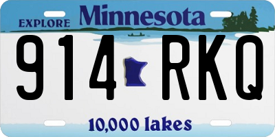 MN license plate 914RKQ