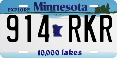 MN license plate 914RKR