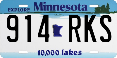 MN license plate 914RKS