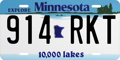 MN license plate 914RKT