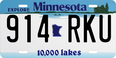 MN license plate 914RKU