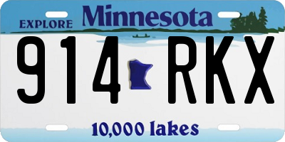 MN license plate 914RKX