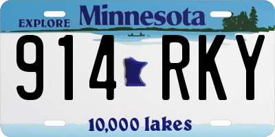 MN license plate 914RKY
