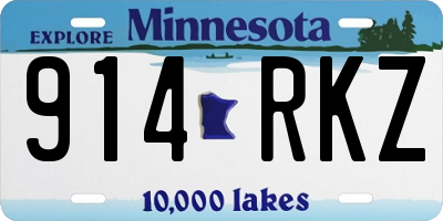 MN license plate 914RKZ
