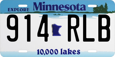 MN license plate 914RLB