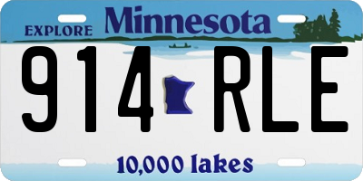 MN license plate 914RLE