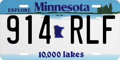 MN license plate 914RLF