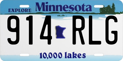 MN license plate 914RLG