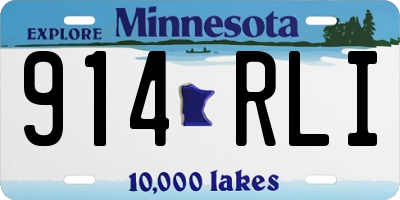 MN license plate 914RLI