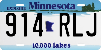 MN license plate 914RLJ