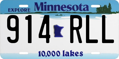 MN license plate 914RLL