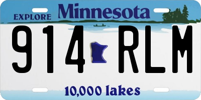 MN license plate 914RLM