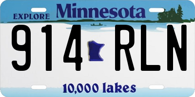 MN license plate 914RLN