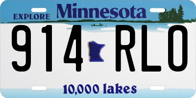 MN license plate 914RLO