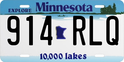 MN license plate 914RLQ