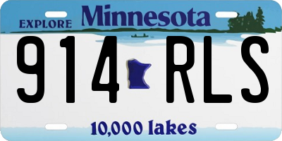 MN license plate 914RLS