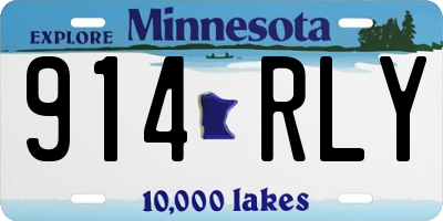 MN license plate 914RLY