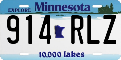 MN license plate 914RLZ