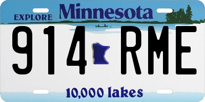MN license plate 914RME