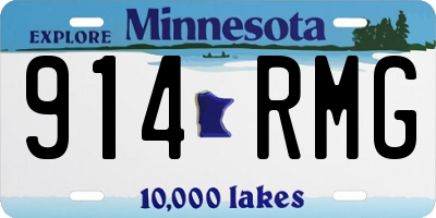 MN license plate 914RMG