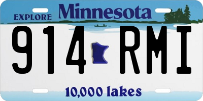 MN license plate 914RMI