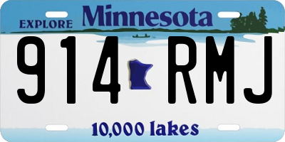 MN license plate 914RMJ