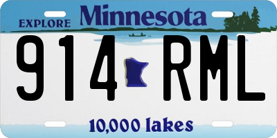 MN license plate 914RML