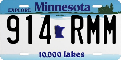 MN license plate 914RMM