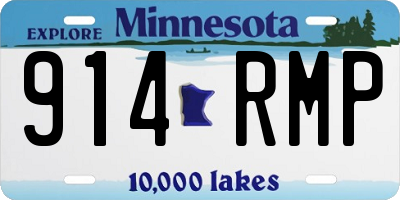 MN license plate 914RMP