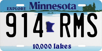 MN license plate 914RMS