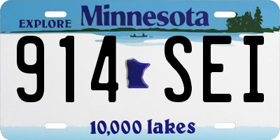 MN license plate 914SEI
