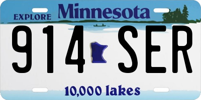 MN license plate 914SER