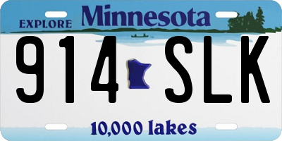 MN license plate 914SLK