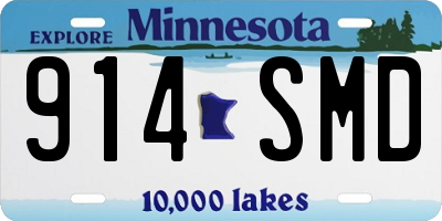 MN license plate 914SMD