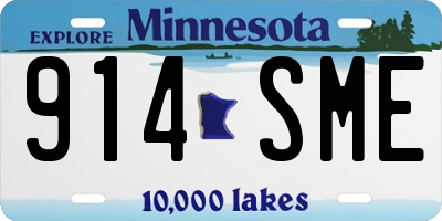 MN license plate 914SME