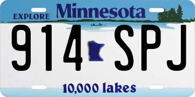 MN license plate 914SPJ