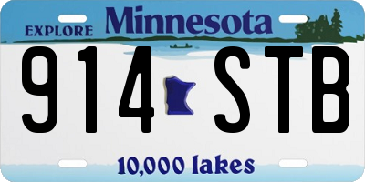 MN license plate 914STB